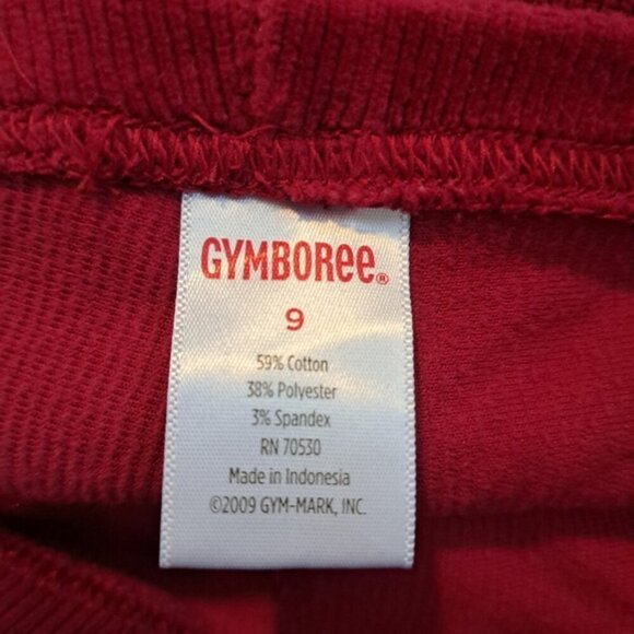 Gymboree girls size 9 dark red ribbed leggings elastic waist VGUC - Picture 2 of 4